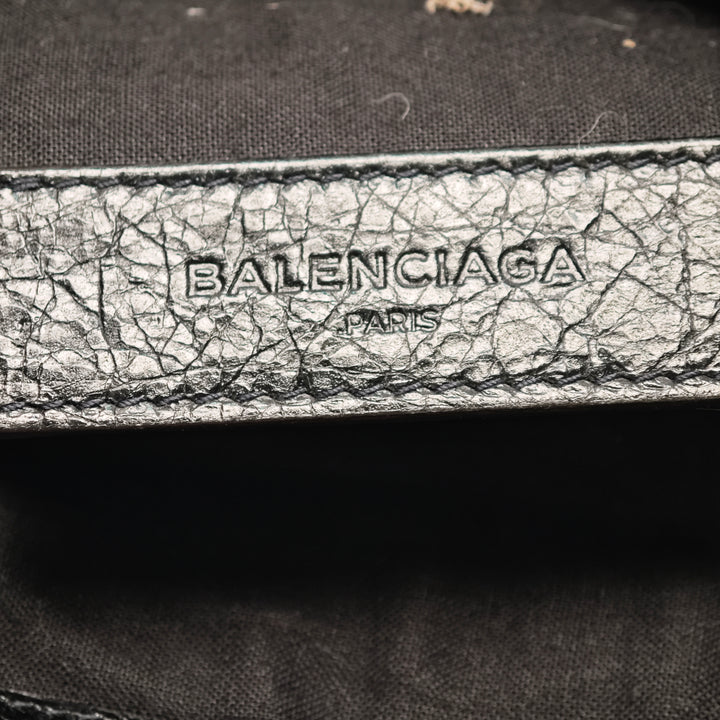 Balenciaga Cuir d’agneau Motocross Classic Clip Pochette M