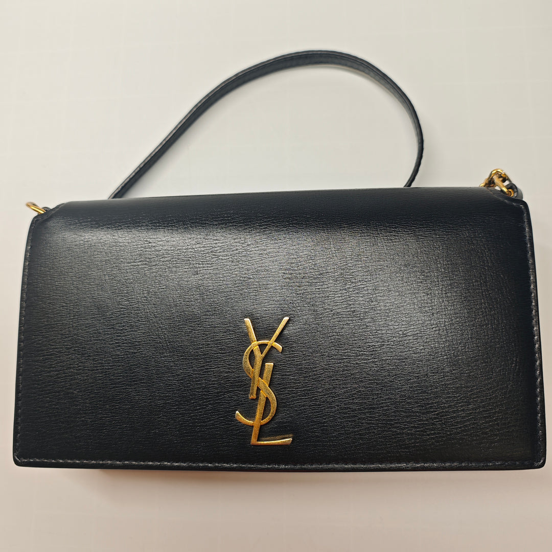 Saint Laurent Smooth Cuir de veau Monogram Cassandre Phone Holder
