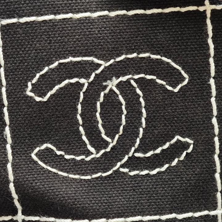 Chanel Small CC Chocolate Bar Toile Cabas