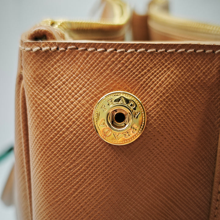 Prada Extra Large Saffiano Lux Galleria Double Zip Cabas