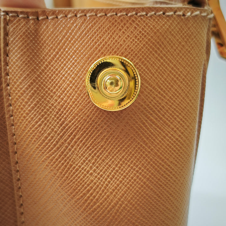 Prada Extra Large Saffiano Lux Galleria Double Zip Cabas