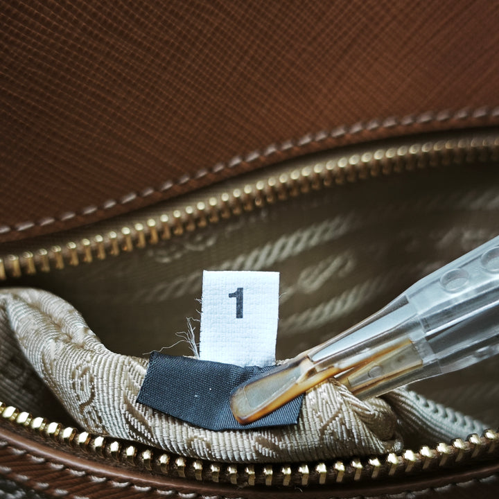 Prada Extra Large Saffiano Lux Galleria Double Zip Cabas