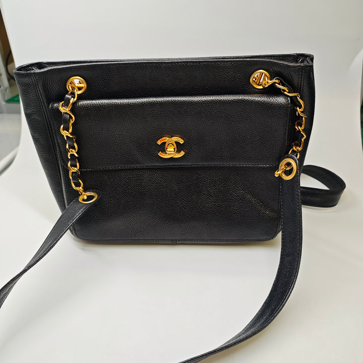Chanel CC Caviar Front Pocket Sac bandoulière