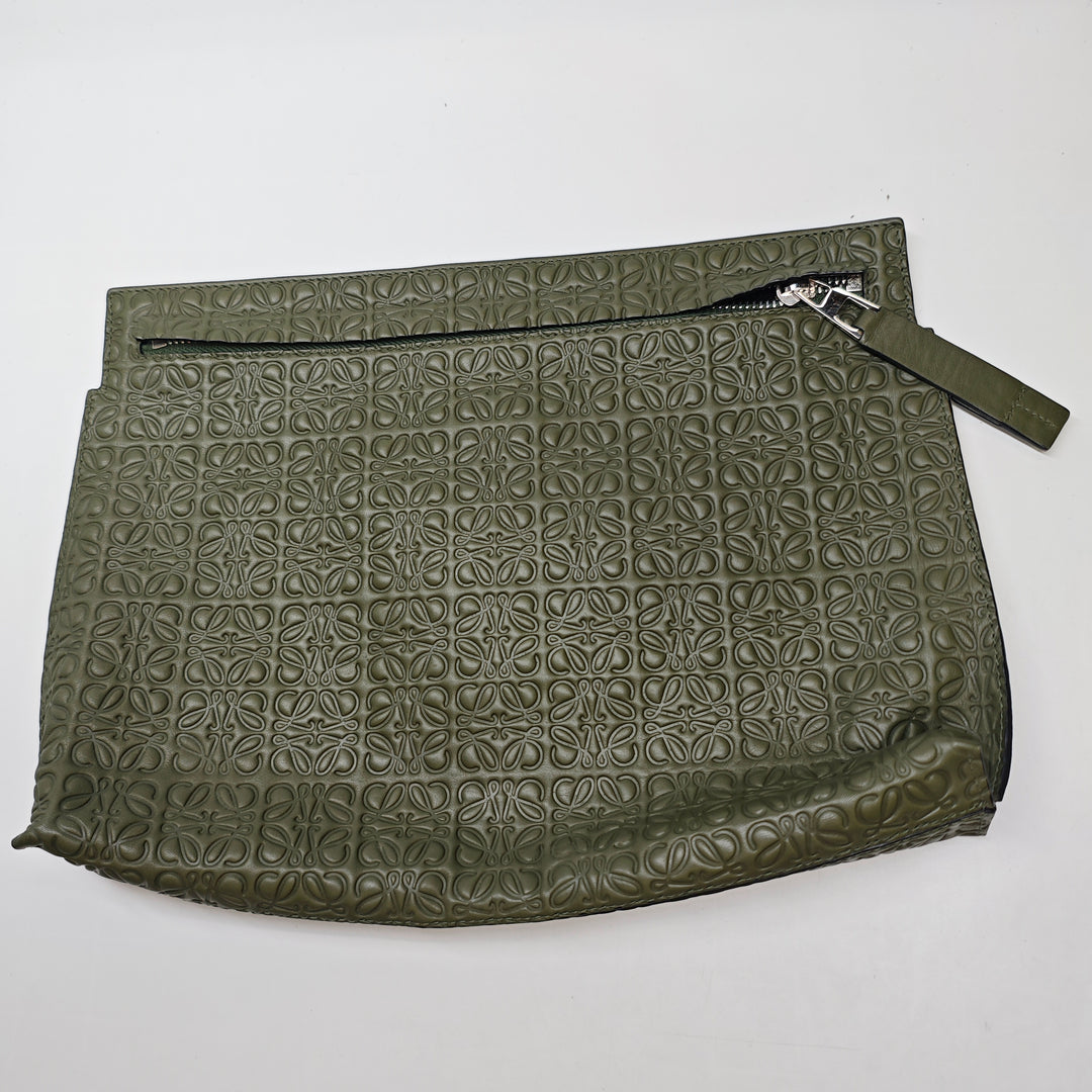 LOEWE embossé Cuir Anagram Repeat T Pochette