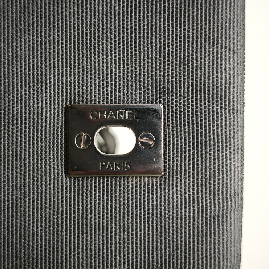 Chanel CC Matelassé Cuir d’agneau et Grosgrain So à rabat