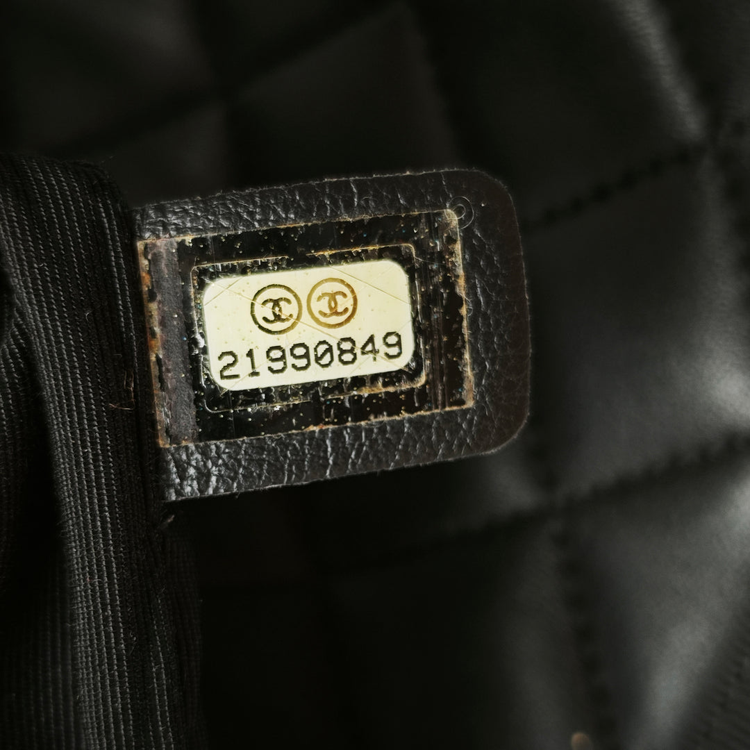 Chanel CC Matelassé Cuir d’agneau et Grosgrain So à rabat