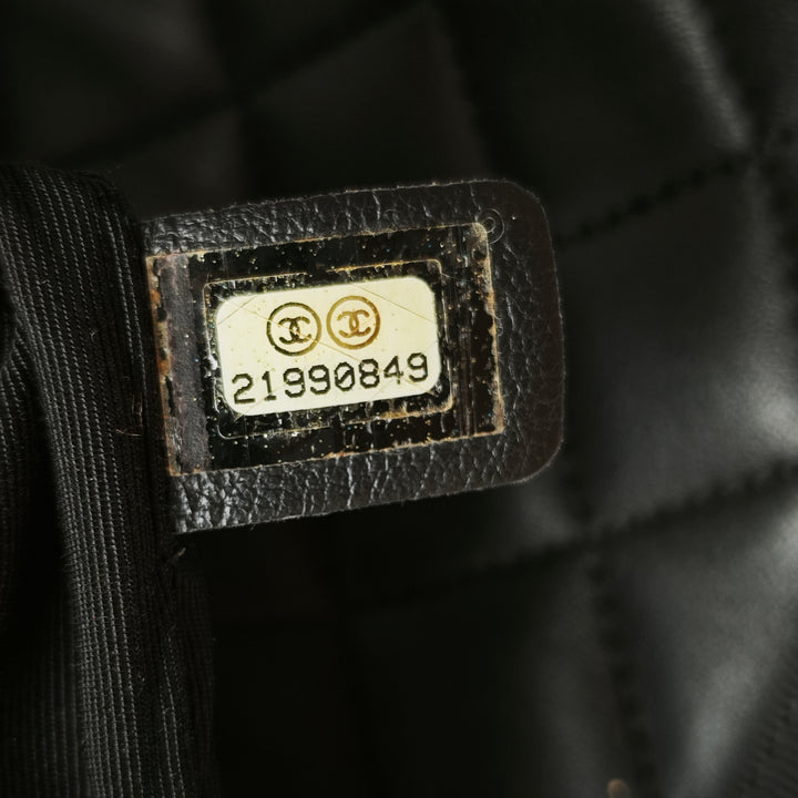 Chanel CC Matelassé Cuir d’agneau et Grosgrain So à rabat