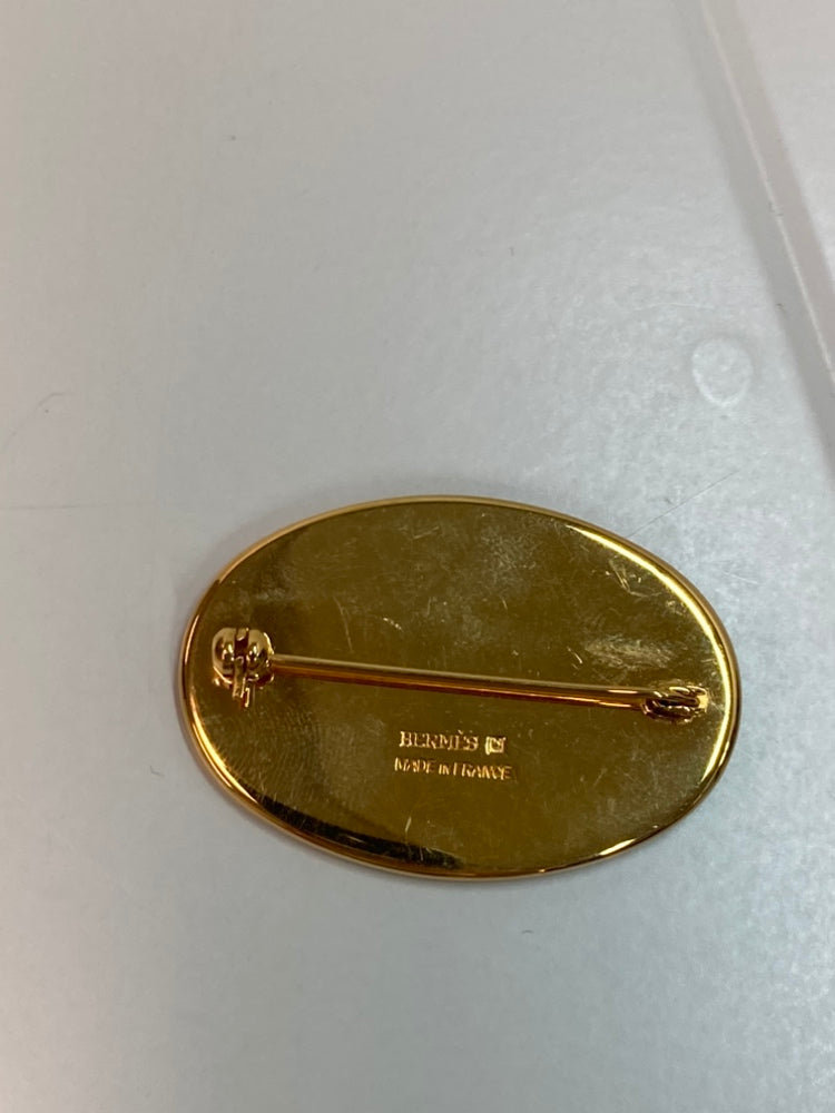 Hermès Émail Chevaux Pin Broche