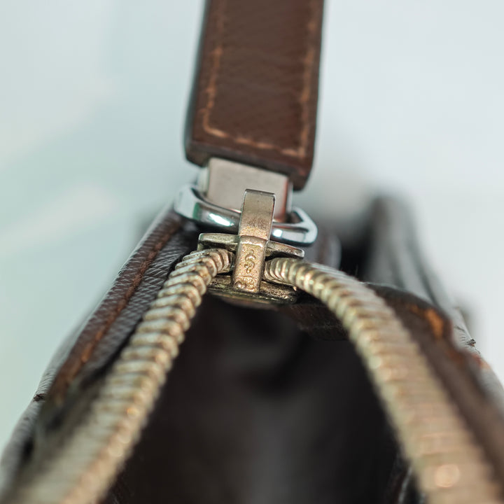 Prada Saffiano Cuir Travel Front Zip Pocket Porte-documents