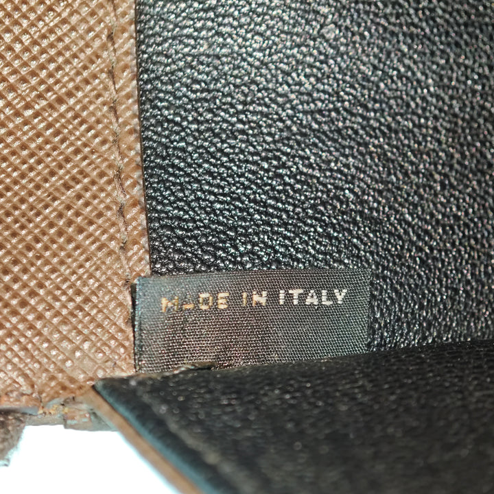 Prada Saffiano Cuir Travel Front Zip Pocket Porte-documents