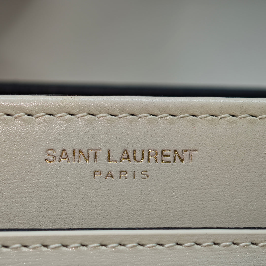 Saint Laurent Medium Smooth Cuir de veau Solferino Sac In Boîte