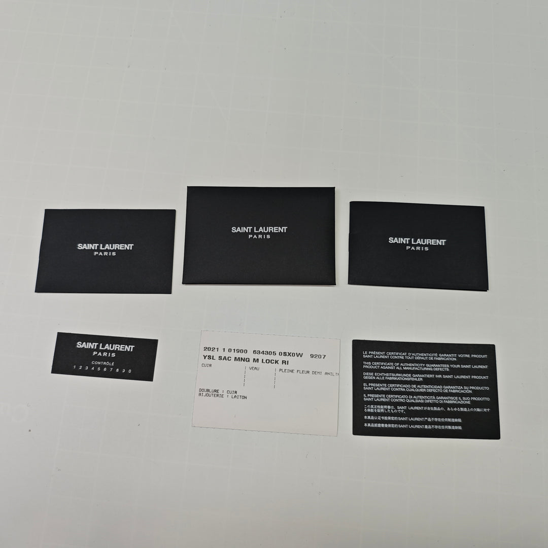 Saint Laurent Medium Smooth Cuir de veau Solferino Sac In Boîte