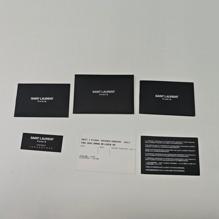 Saint Laurent Medium Smooth Cuir de veau Solferino Sac In Boîte