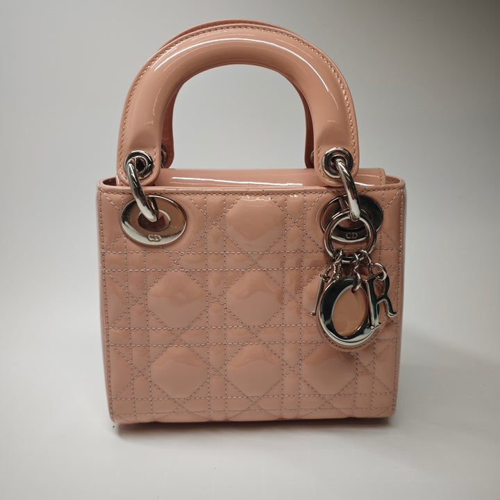 Dior Mini Cuir verni Cannage Lady Dior