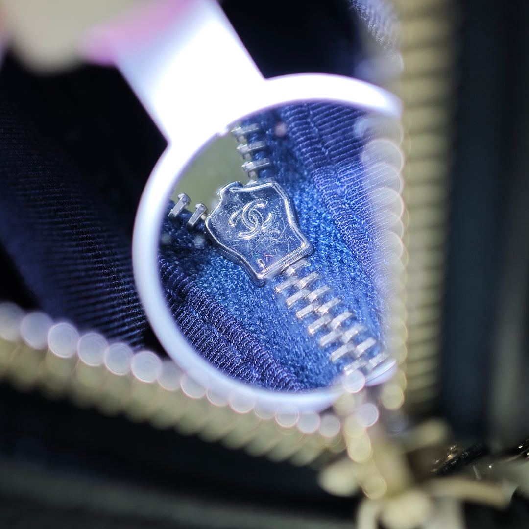 Chanel CC Matelassé Caviar Rond Sac porté croisé