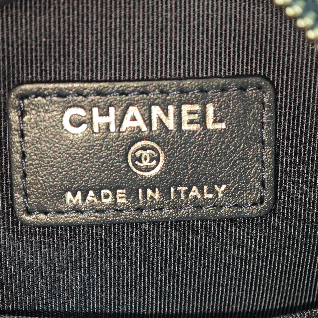 Chanel CC Matelassé Caviar Rond Sac porté croisé