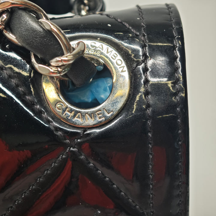 Chanel Medium Cuir verni Coco Shine à rabat