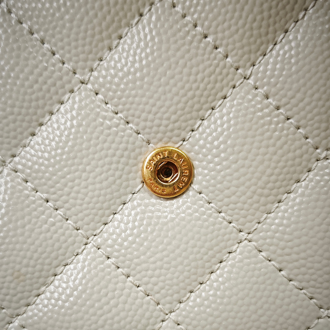 Saint Laurent Grain De Poudre Triquilt Monogram Envelope Pochette