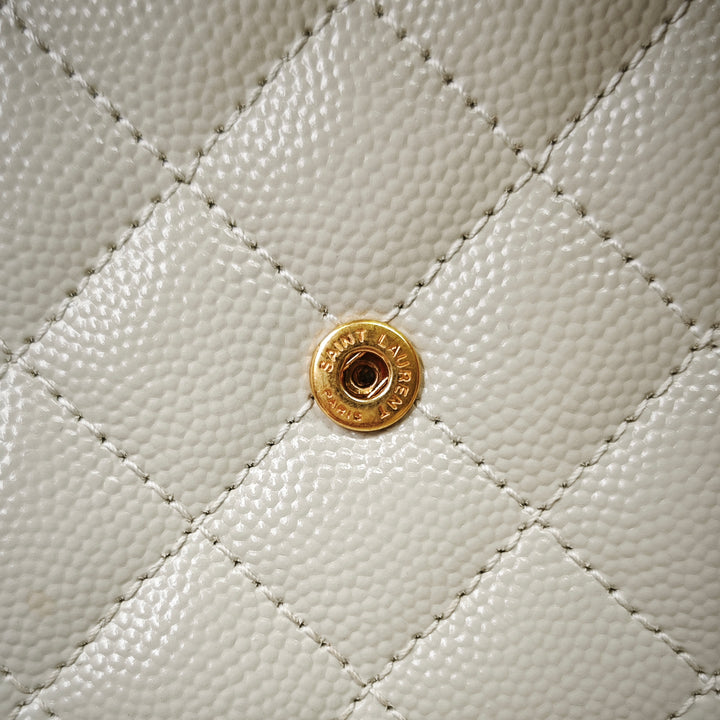 Saint Laurent Grain De Poudre Triquilt Monogram Envelope Pochette