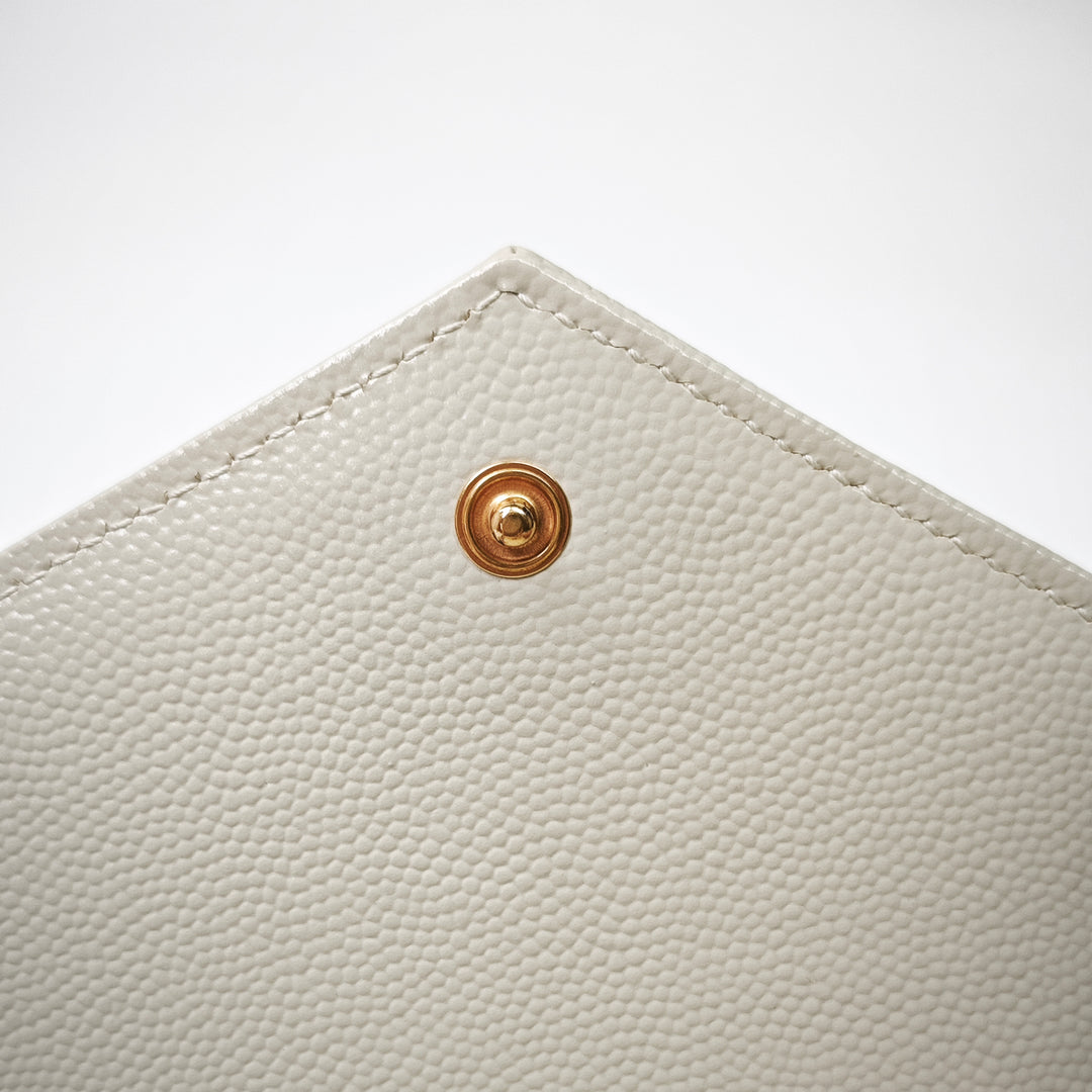 Saint Laurent Grain De Poudre Triquilt Monogram Envelope Pochette