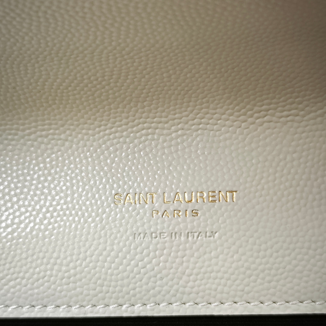 Saint Laurent Grain De Poudre Triquilt Monogram Envelope Pochette