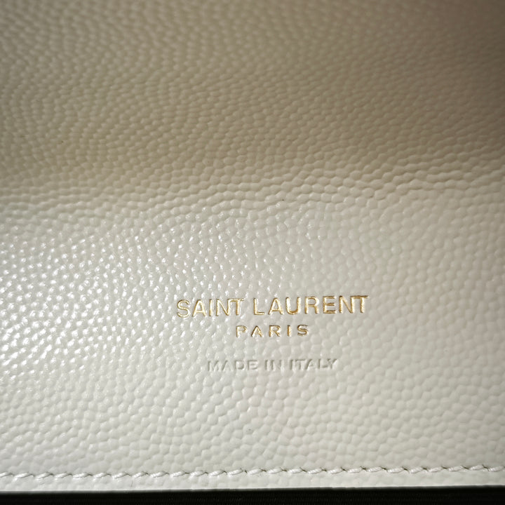 Saint Laurent Grain De Poudre Triquilt Monogram Envelope Pochette