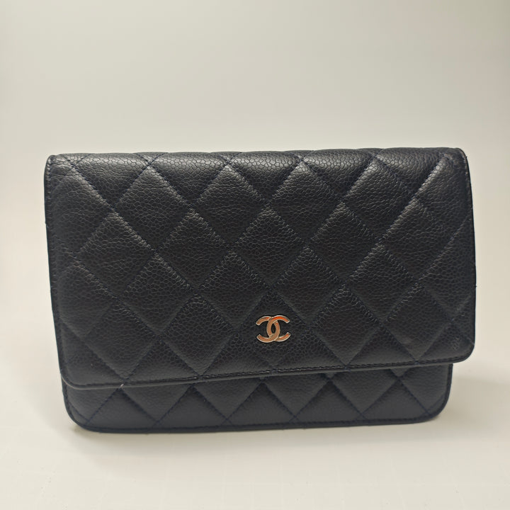 Chanel CC Matelassé Caviar Wallet on Chain