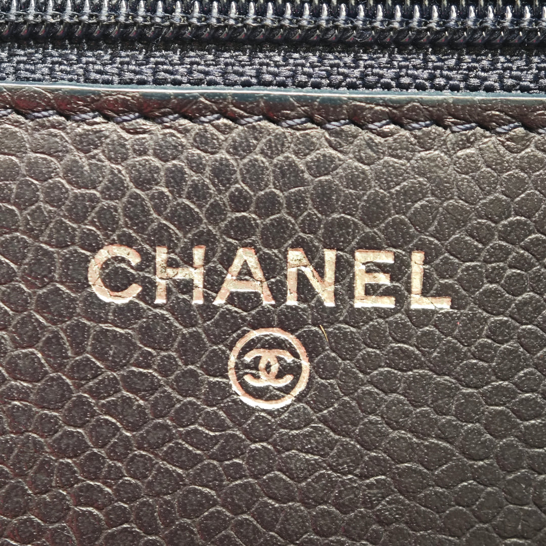 Chanel CC Matelassé Caviar Wallet on Chain