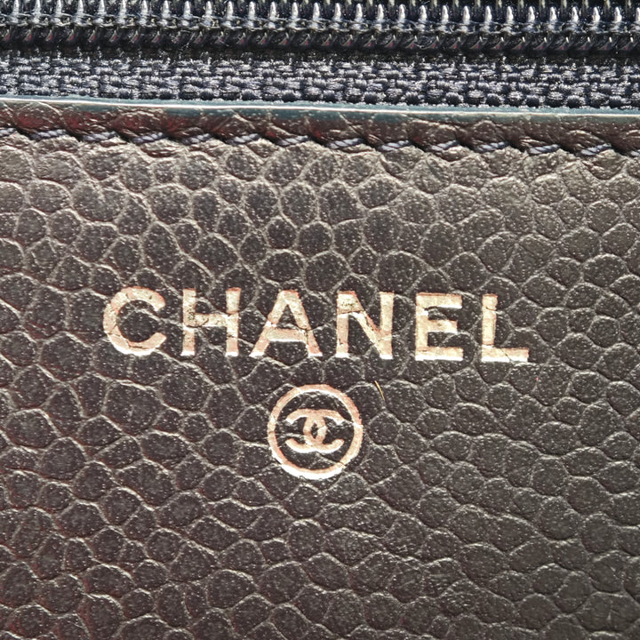 Chanel CC Matelassé Caviar Wallet on Chain