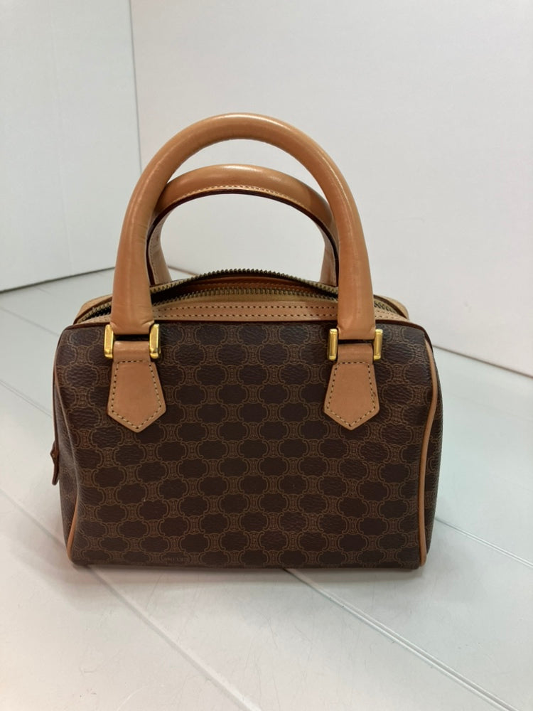 Celine Mini Macadam Coated Toile Boston Sac