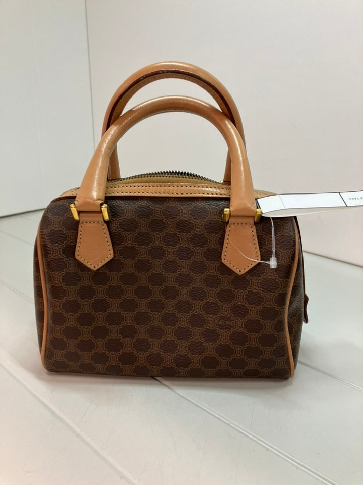 Celine Mini Macadam Coated Toile Boston Sac