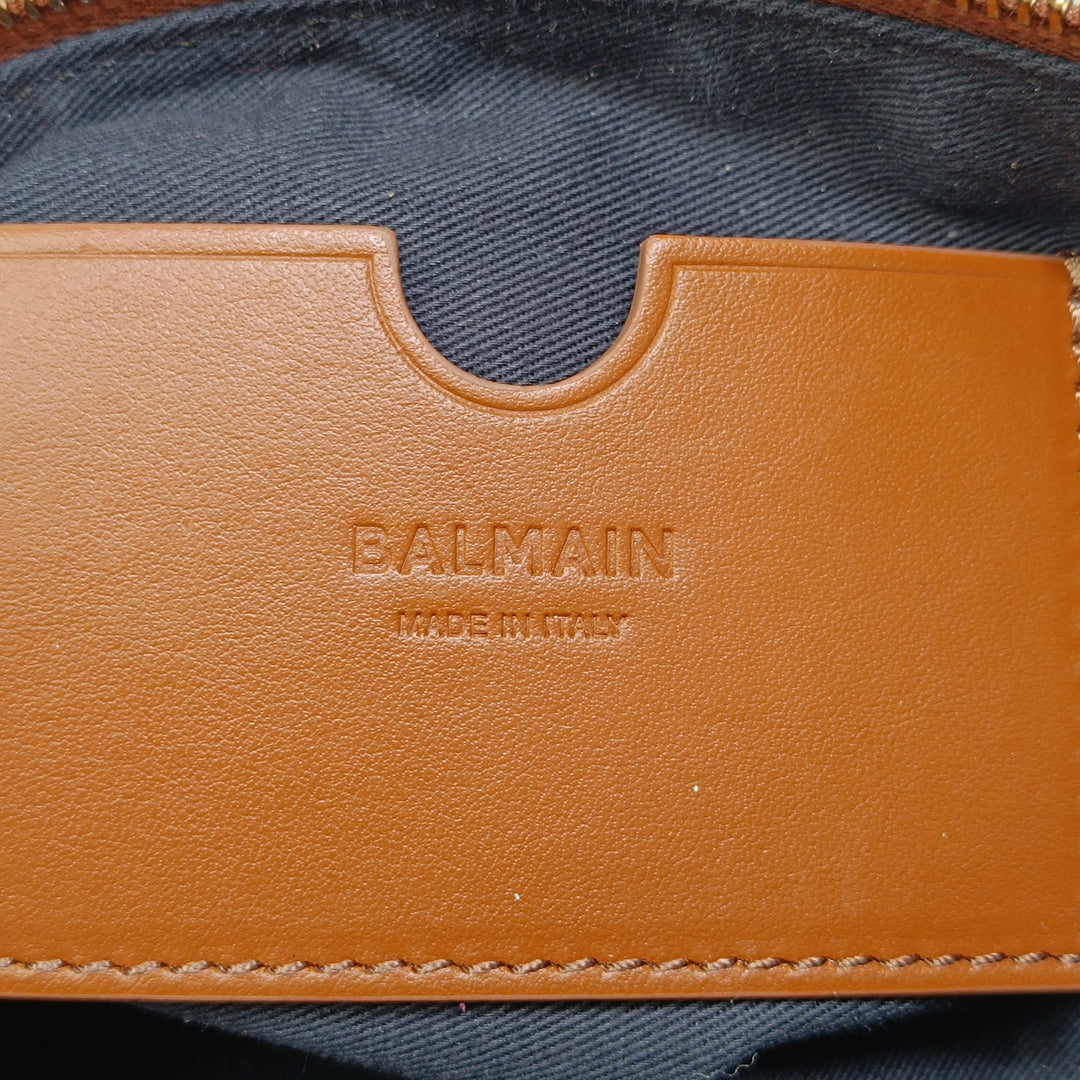 Balmain Mini Toile B Army Logo Sac