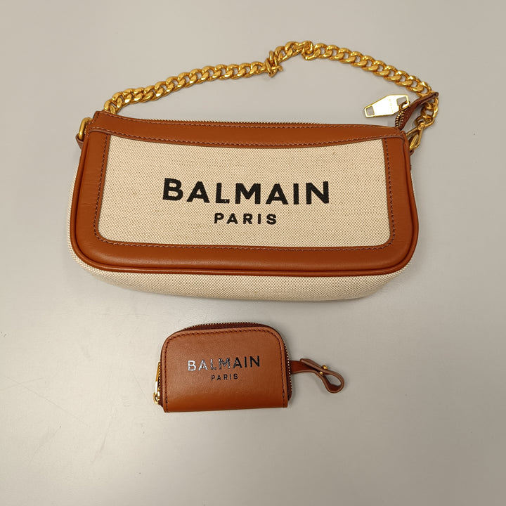 Balmain Mini Toile B Army Logo Sac