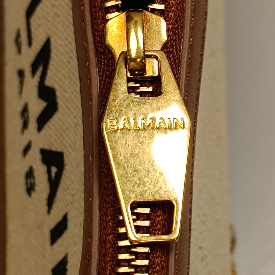 Balmain Mini Toile B Army Logo Sac