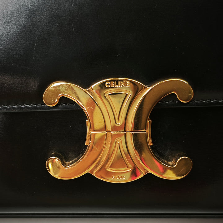 Celine brillant Cuir de veau Triomphe Claude Sac bandoulière