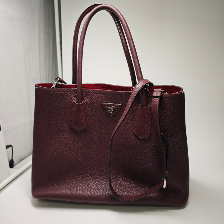 Prada Vitello Daino Double Handle Cabas