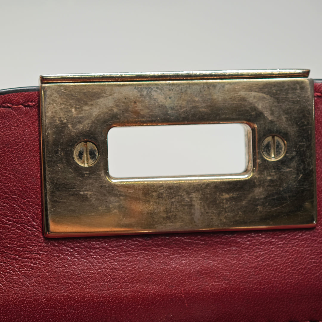 Valentino Medium Cuir Rockstud Double Handle Cabas