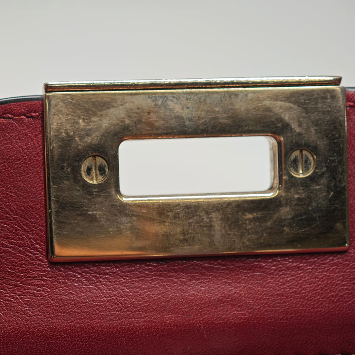 Valentino Medium Cuir Rockstud Double Handle Cabas