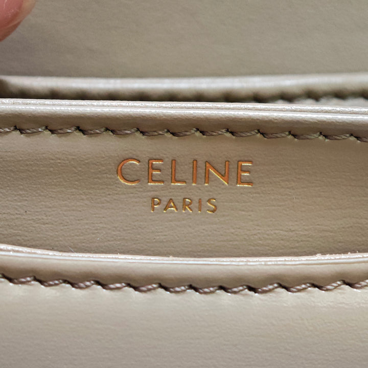 Celine Teen brillant Cuir de veau Triomphe Besace Clea Sac porté croisé