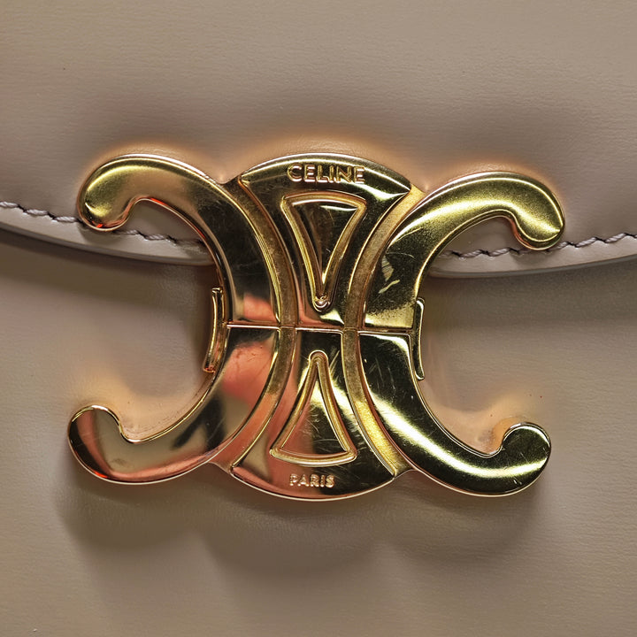 Celine Teen brillant Cuir de veau Triomphe Besace Clea Sac porté croisé