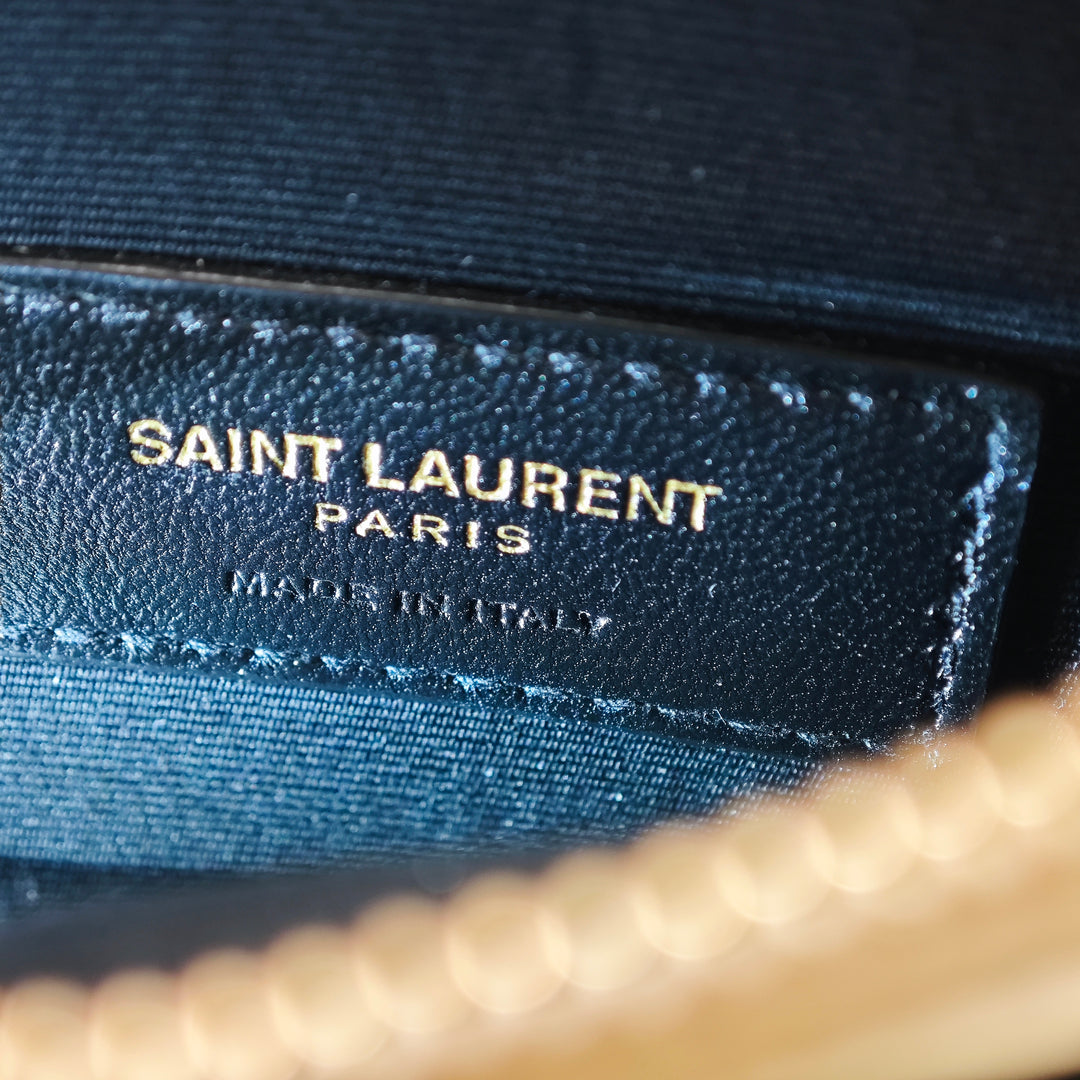 Saint Laurent Grain De Poudre Chevron Monogram Bill Pochette