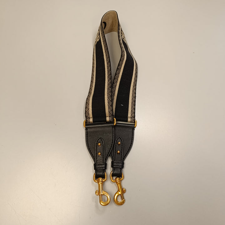 Dior brodé Cotton Adjustable Shoulder Strap with Bague