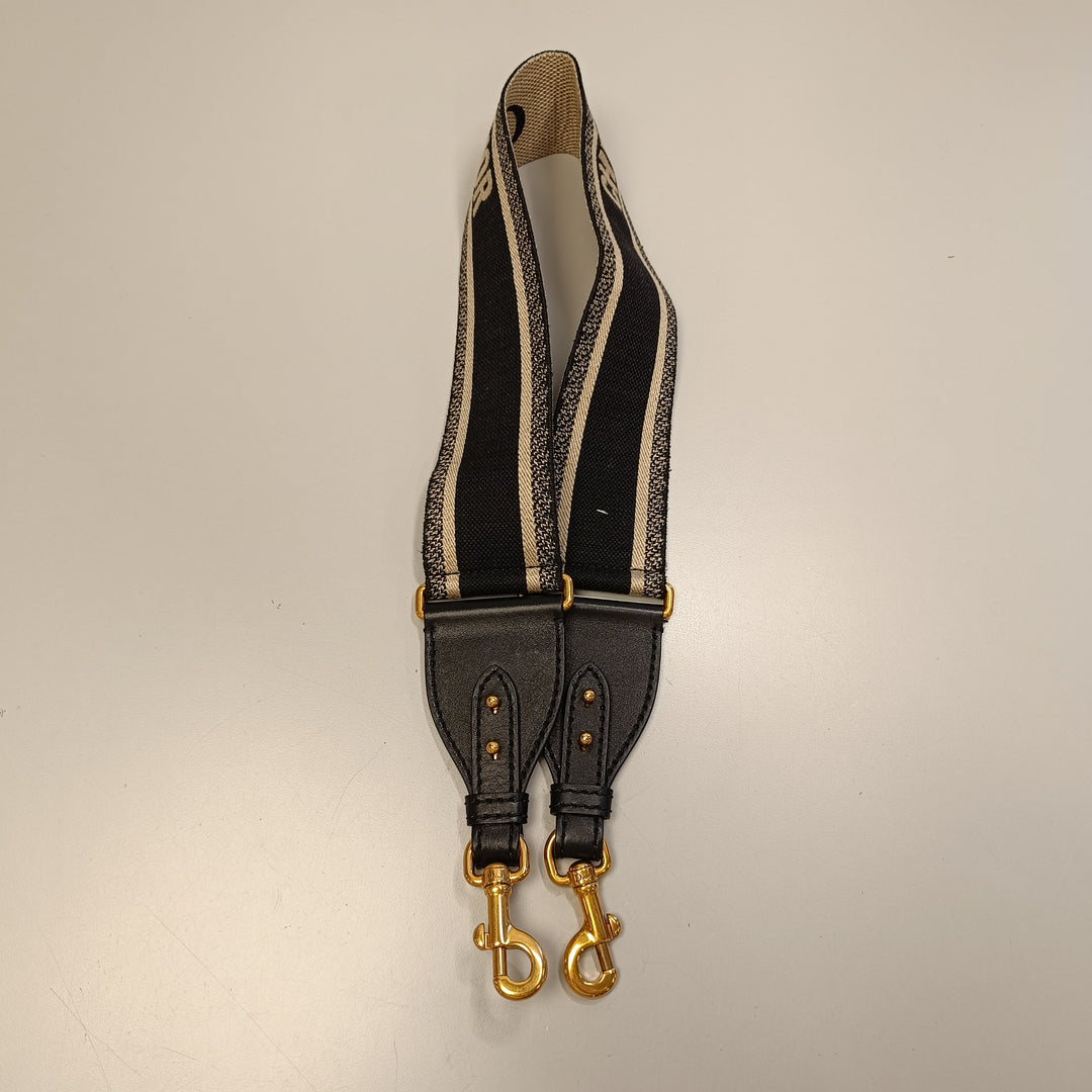Dior brodé Cotton Adjustable Shoulder Strap with Bague