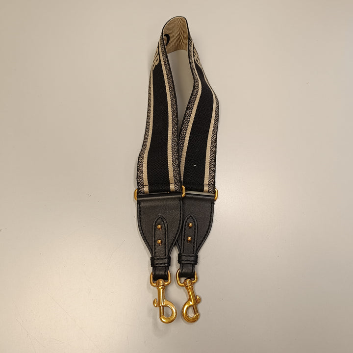 Dior brodé Cotton Adjustable Shoulder Strap with Bague