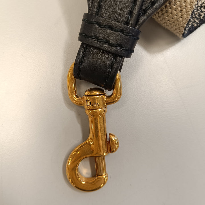 Dior brodé Cotton Adjustable Shoulder Strap with Bague