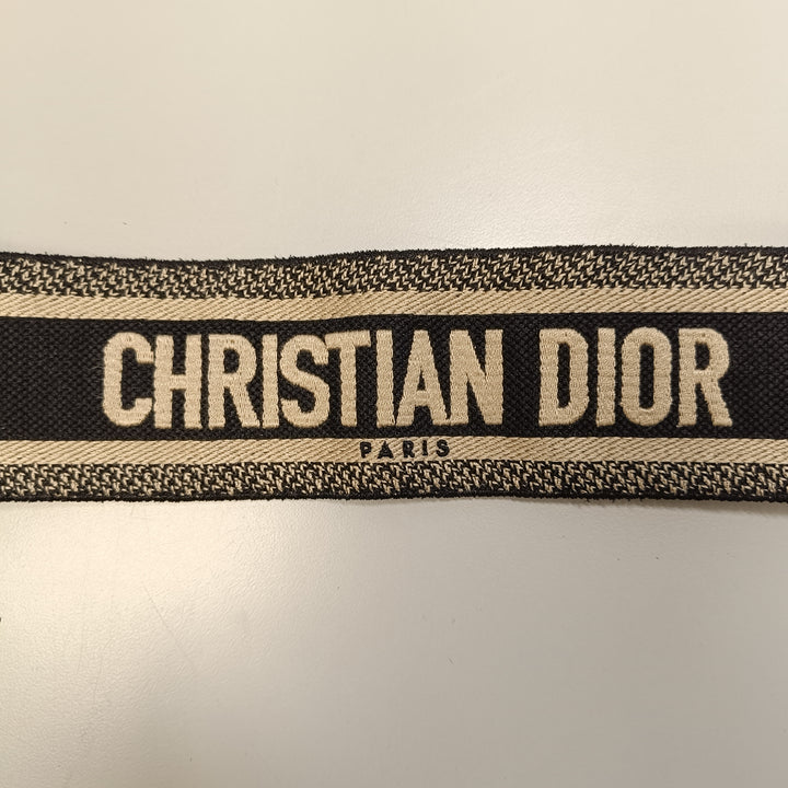 Dior brodé Cotton Adjustable Shoulder Strap with Bague