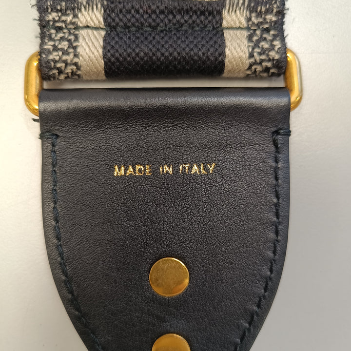 Dior brodé Cotton Adjustable Shoulder Strap with Bague