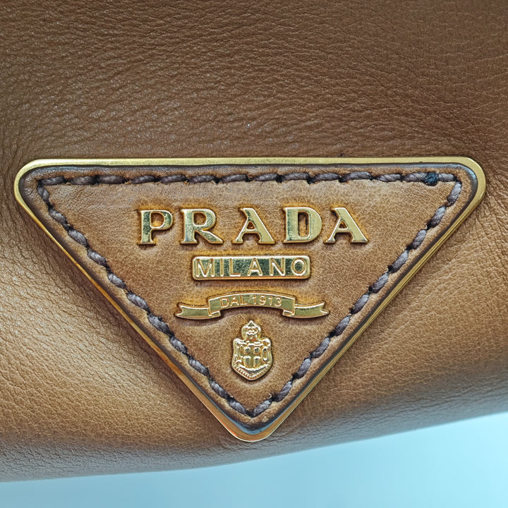 Prada City Veau Frame anse supérieure Cabas