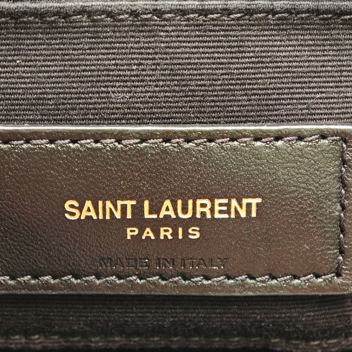 Saint Laurent Mini Matelassé Cuir d’agneau Becky Double Zip Sac porté croisé