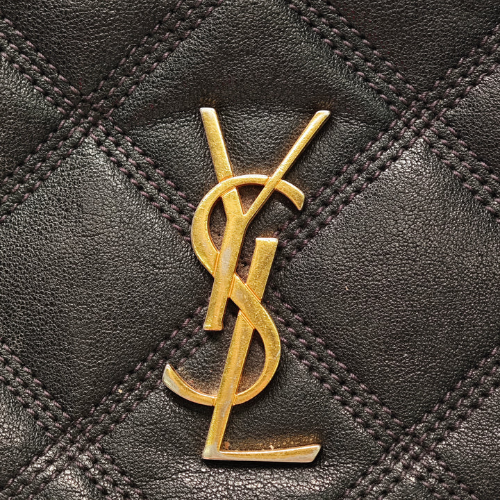 Saint Laurent Mini Matelassé Cuir d’agneau Becky Double Zip Sac porté croisé